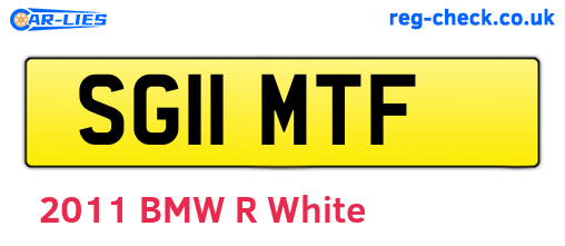 SG11MTF are the vehicle registration plates.