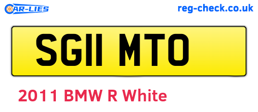 SG11MTO are the vehicle registration plates.
