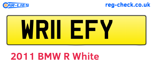 WR11EFY are the vehicle registration plates.