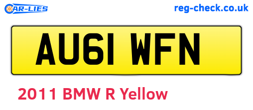 AU61WFN are the vehicle registration plates.