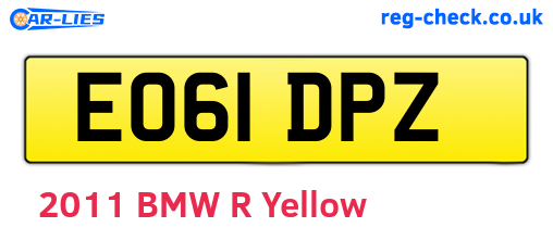 EO61DPZ are the vehicle registration plates.