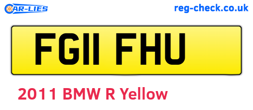 FG11FHU are the vehicle registration plates.
