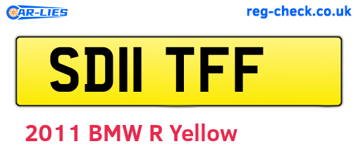 SD11TFF are the vehicle registration plates.