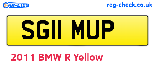 SG11MUP are the vehicle registration plates.