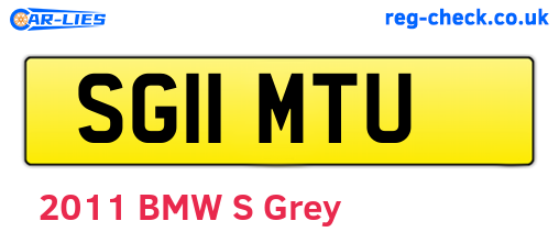 SG11MTU are the vehicle registration plates.
