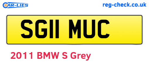 SG11MUC are the vehicle registration plates.
