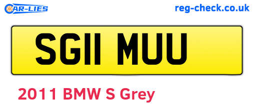 SG11MUU are the vehicle registration plates.