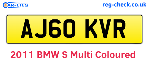 AJ60KVR are the vehicle registration plates.