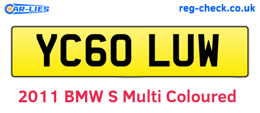 YC60LUW are the vehicle registration plates.
