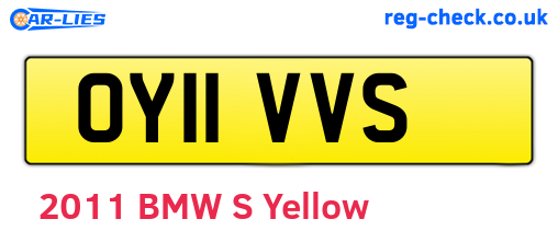 OY11VVS are the vehicle registration plates.