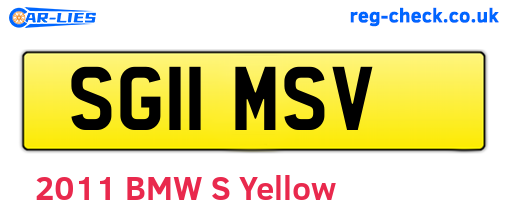SG11MSV are the vehicle registration plates.