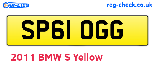 SP61OGG are the vehicle registration plates.
