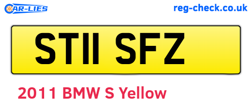 ST11SFZ are the vehicle registration plates.