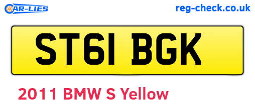 ST61BGK are the vehicle registration plates.