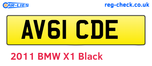 AV61CDE are the vehicle registration plates.