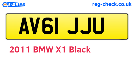AV61JJU are the vehicle registration plates.
