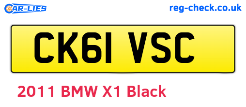 CK61VSC are the vehicle registration plates.