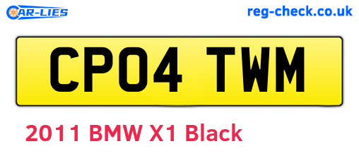 CP04TWM are the vehicle registration plates.