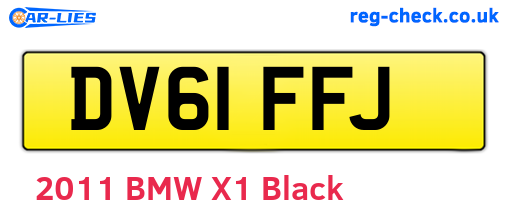 DV61FFJ are the vehicle registration plates.