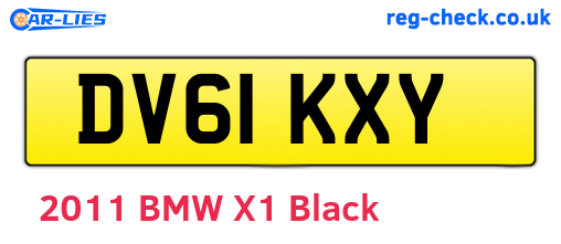 DV61KXY are the vehicle registration plates.