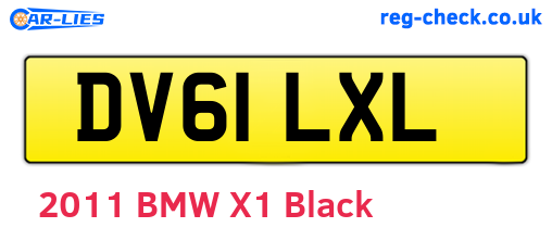 DV61LXL are the vehicle registration plates.