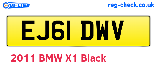 EJ61DWV are the vehicle registration plates.