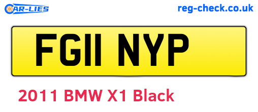 FG11NYP are the vehicle registration plates.