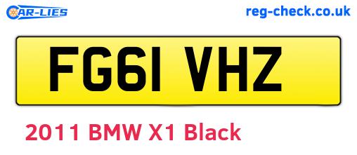 FG61VHZ are the vehicle registration plates.