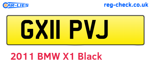 GX11PVJ are the vehicle registration plates.