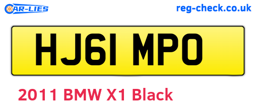 HJ61MPO are the vehicle registration plates.