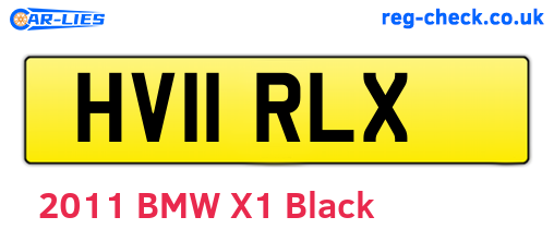 HV11RLX are the vehicle registration plates.