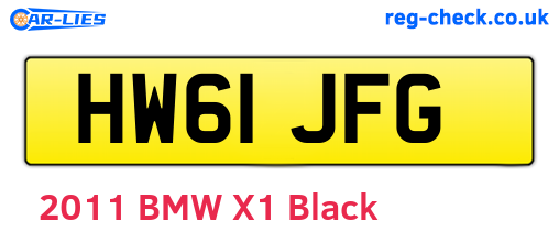 HW61JFG are the vehicle registration plates.