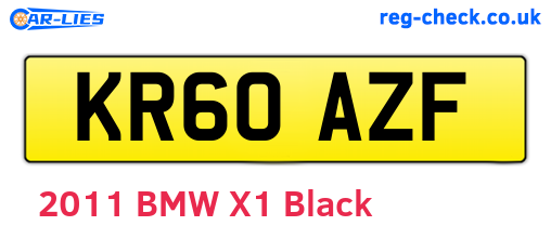 KR60AZF are the vehicle registration plates.