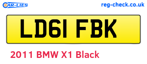 LD61FBK are the vehicle registration plates.