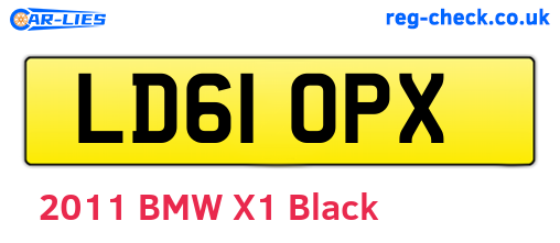 LD61OPX are the vehicle registration plates.