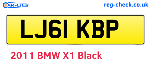 LJ61KBP are the vehicle registration plates.