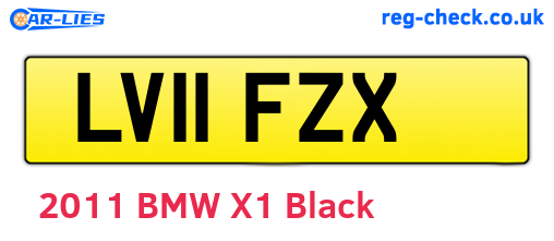 LV11FZX are the vehicle registration plates.