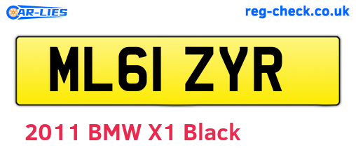 ML61ZYR are the vehicle registration plates.