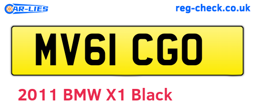MV61CGO are the vehicle registration plates.