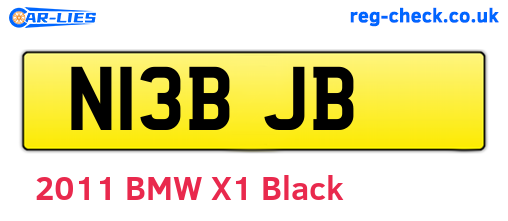 N13BJB are the vehicle registration plates.