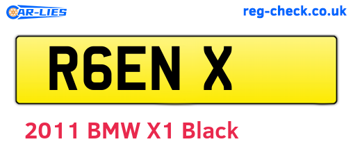 R6ENX are the vehicle registration plates.