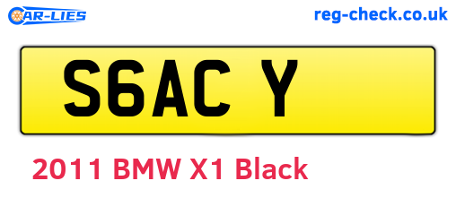S6ACY are the vehicle registration plates.