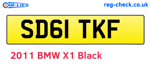 SD61TKF are the vehicle registration plates.
