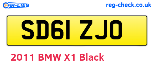 SD61ZJO are the vehicle registration plates.