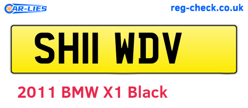 SH11WDV are the vehicle registration plates.