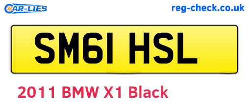 SM61HSL are the vehicle registration plates.