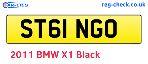 ST61NGO are the vehicle registration plates.