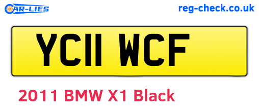 YC11WCF are the vehicle registration plates.