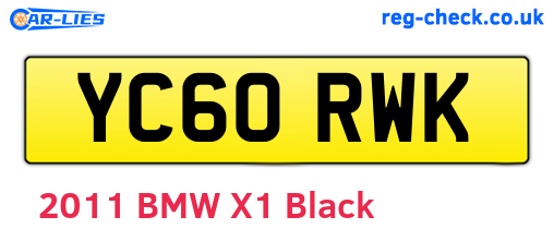 YC60RWK are the vehicle registration plates.
