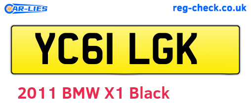 YC61LGK are the vehicle registration plates.
